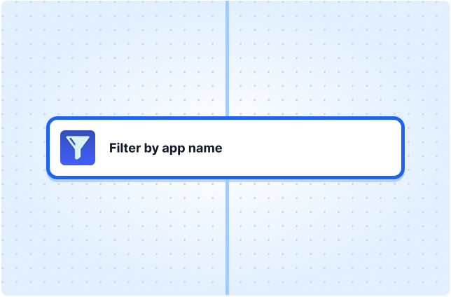 Filter by app name