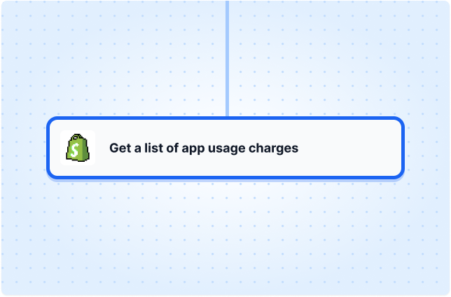 Get a list of app usage charges
