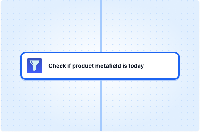 Check if product metafield is today