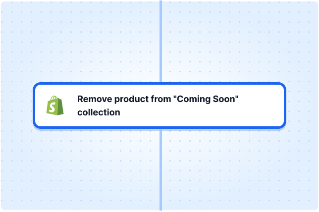 Remove product from "Coming Soon" collection