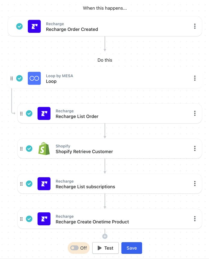 Recharge subscription automation