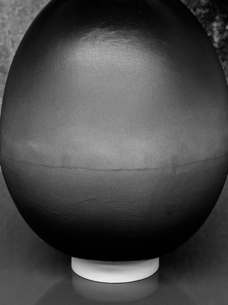  image displaying Ott Vase by Korean designer Seok-Hyeon Yoon. The brown gradient vase is made using Ott. This object is part of the new 2024 spring collection 'Observations' by online gallery Metamorphoses Objects.