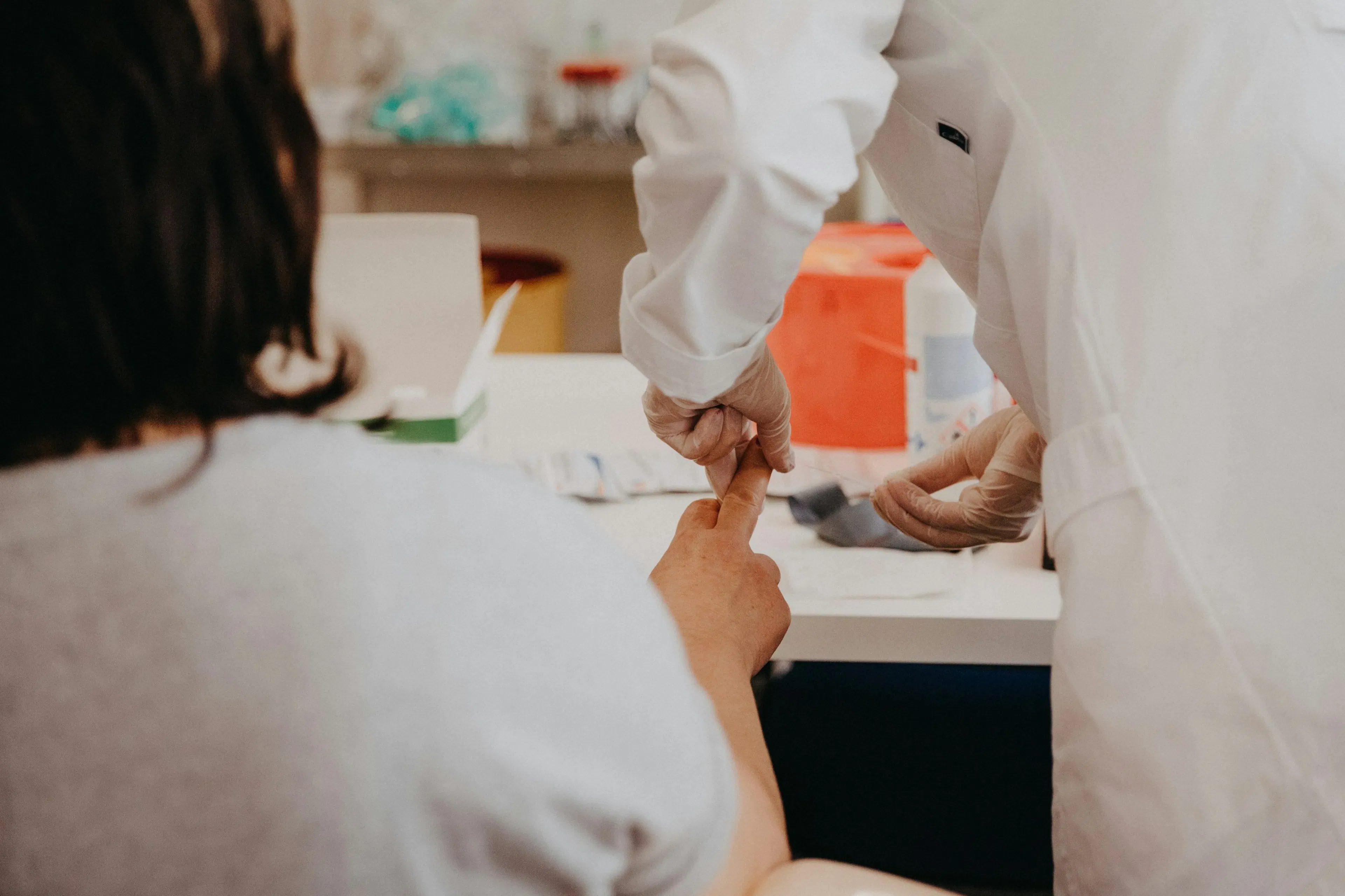 Doctor explaining metabolic panel blood test to patient
