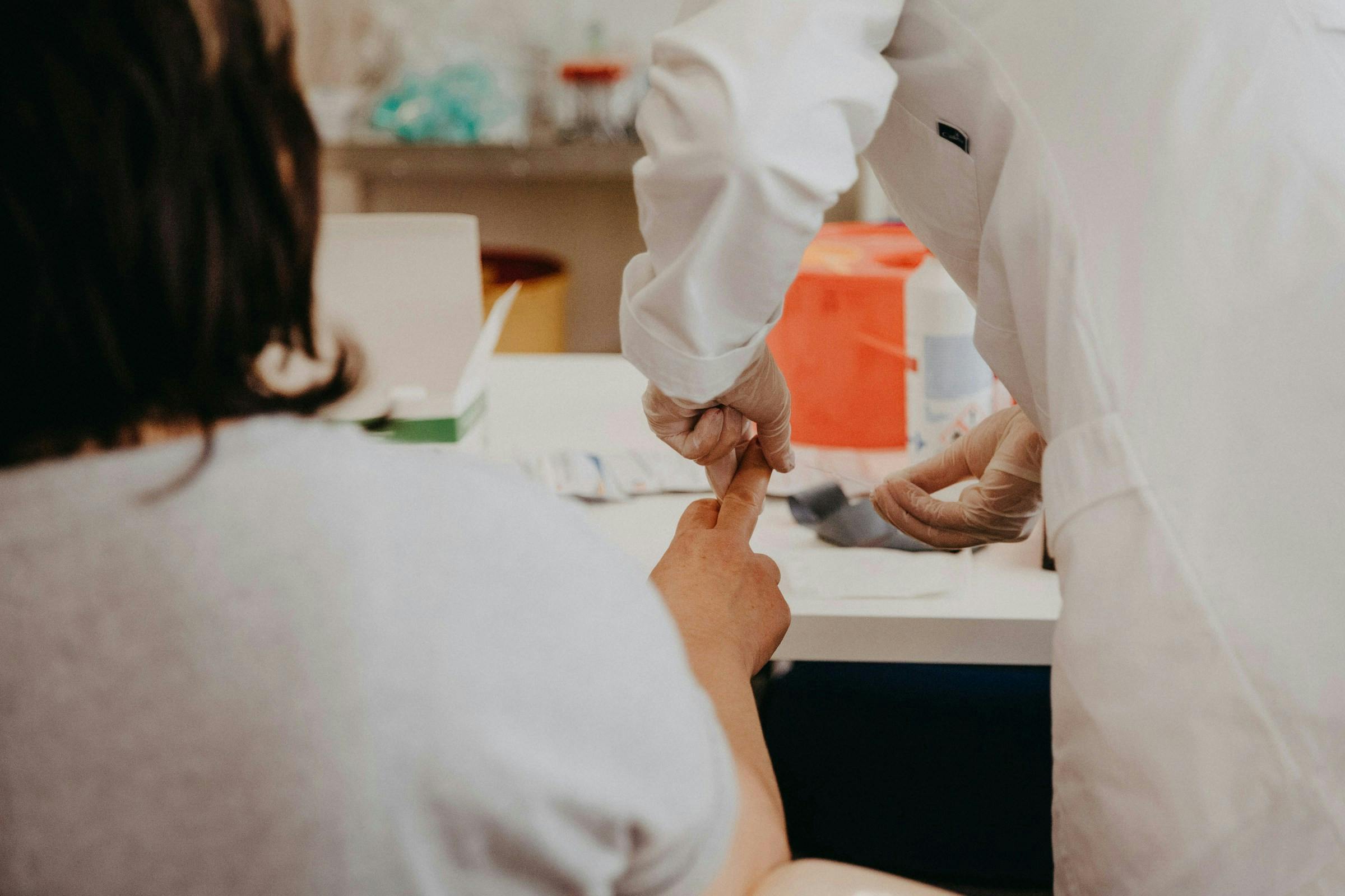 Doctor explaining metabolic panel blood test to patient