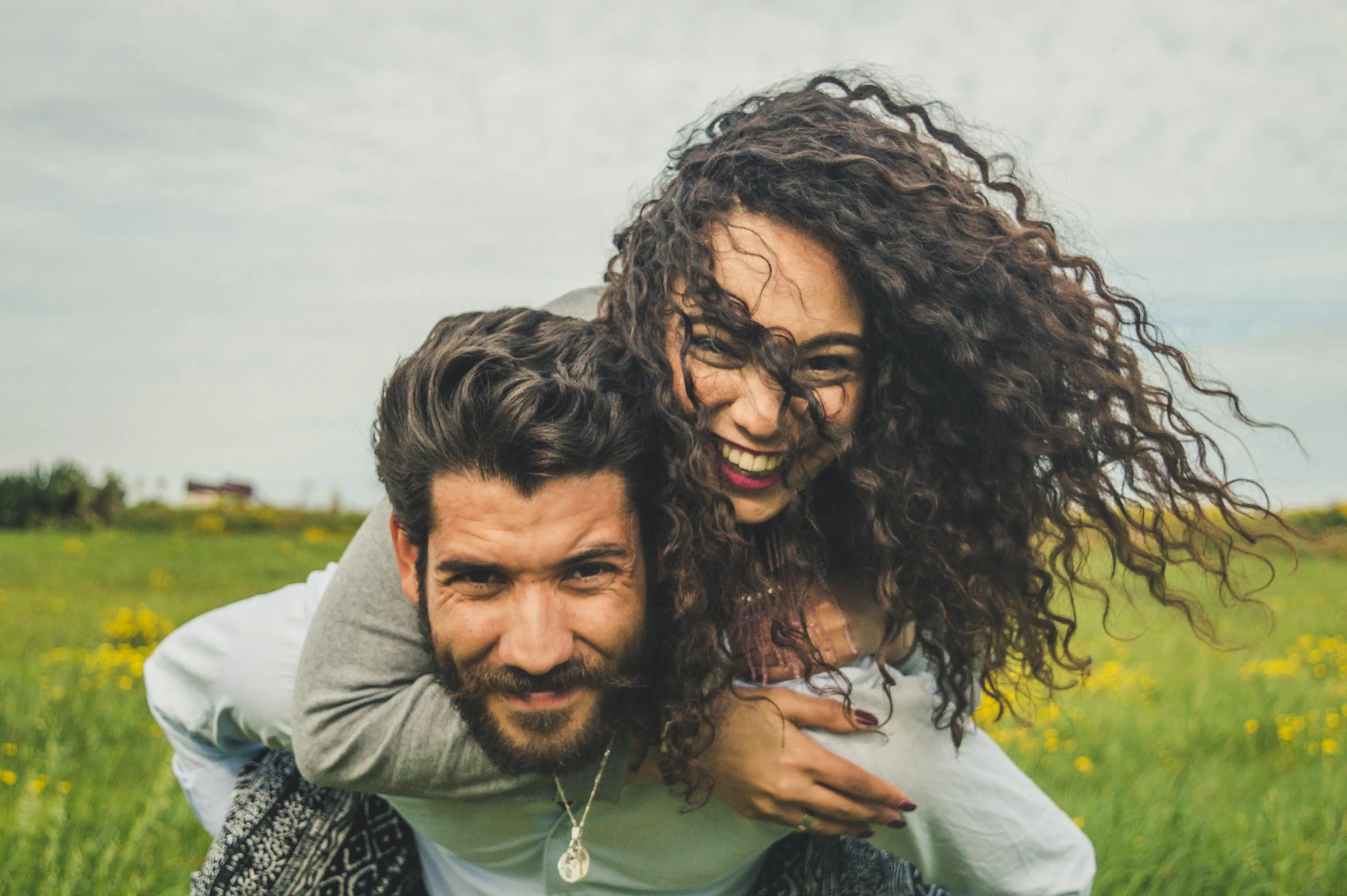 Happy couple having fun