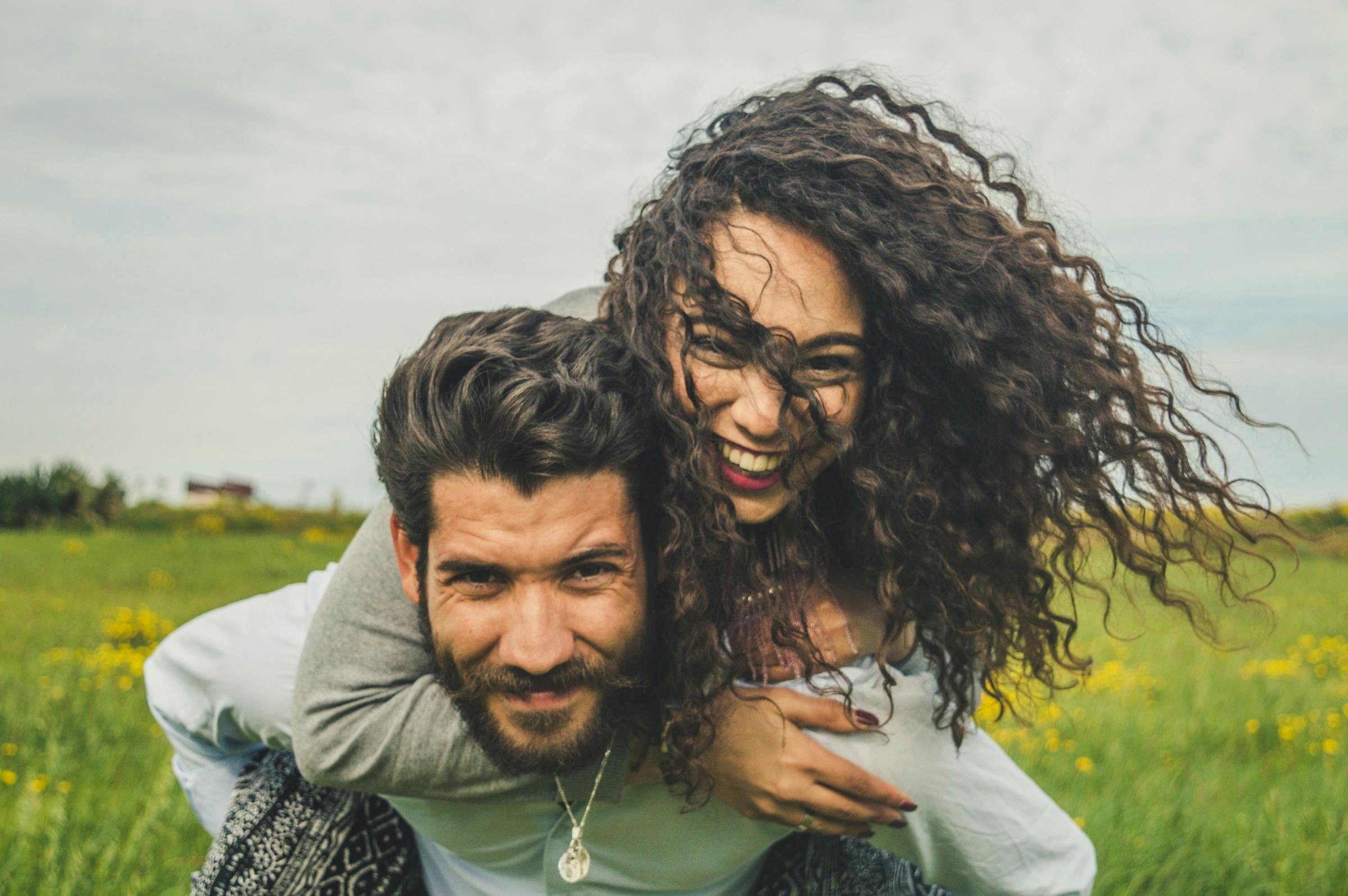 Happy couple having fun