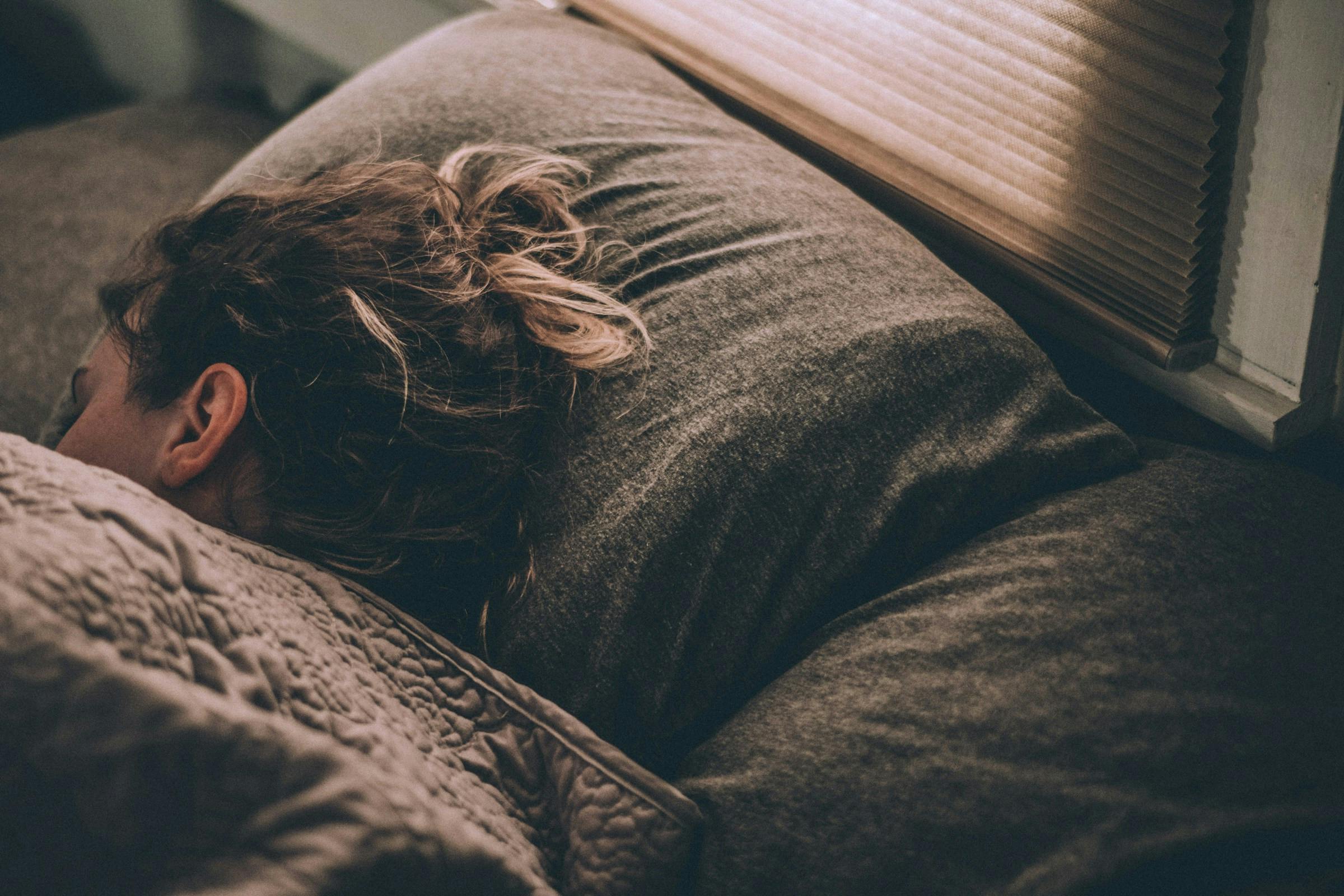 A person peacefully sleeping