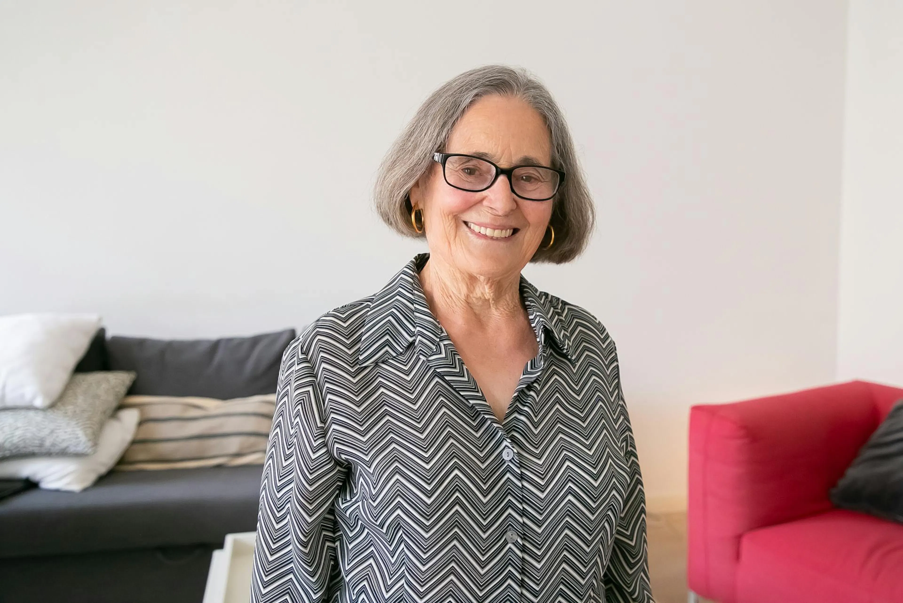 Middle-aged woman smiling