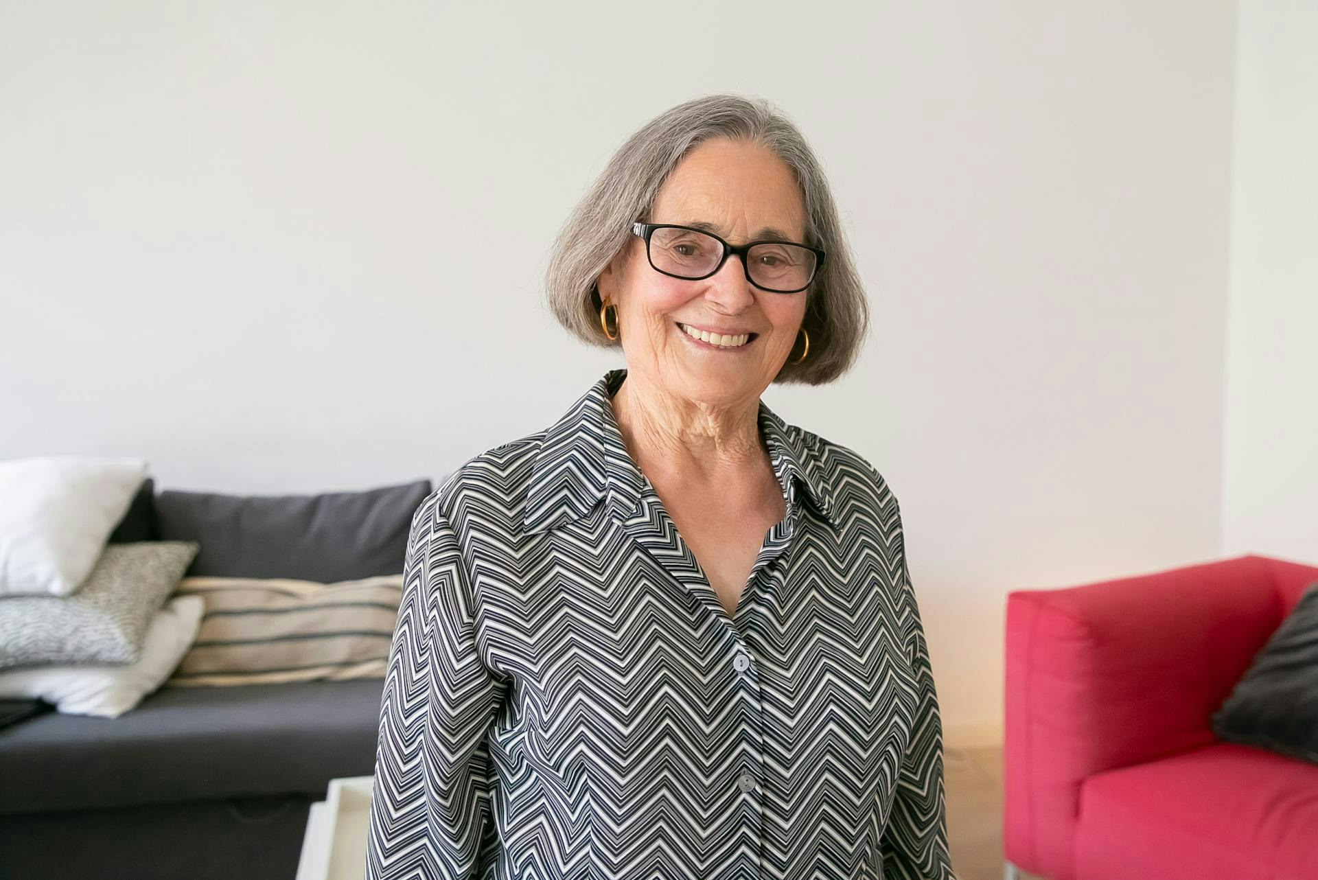 Middle-aged woman smiling