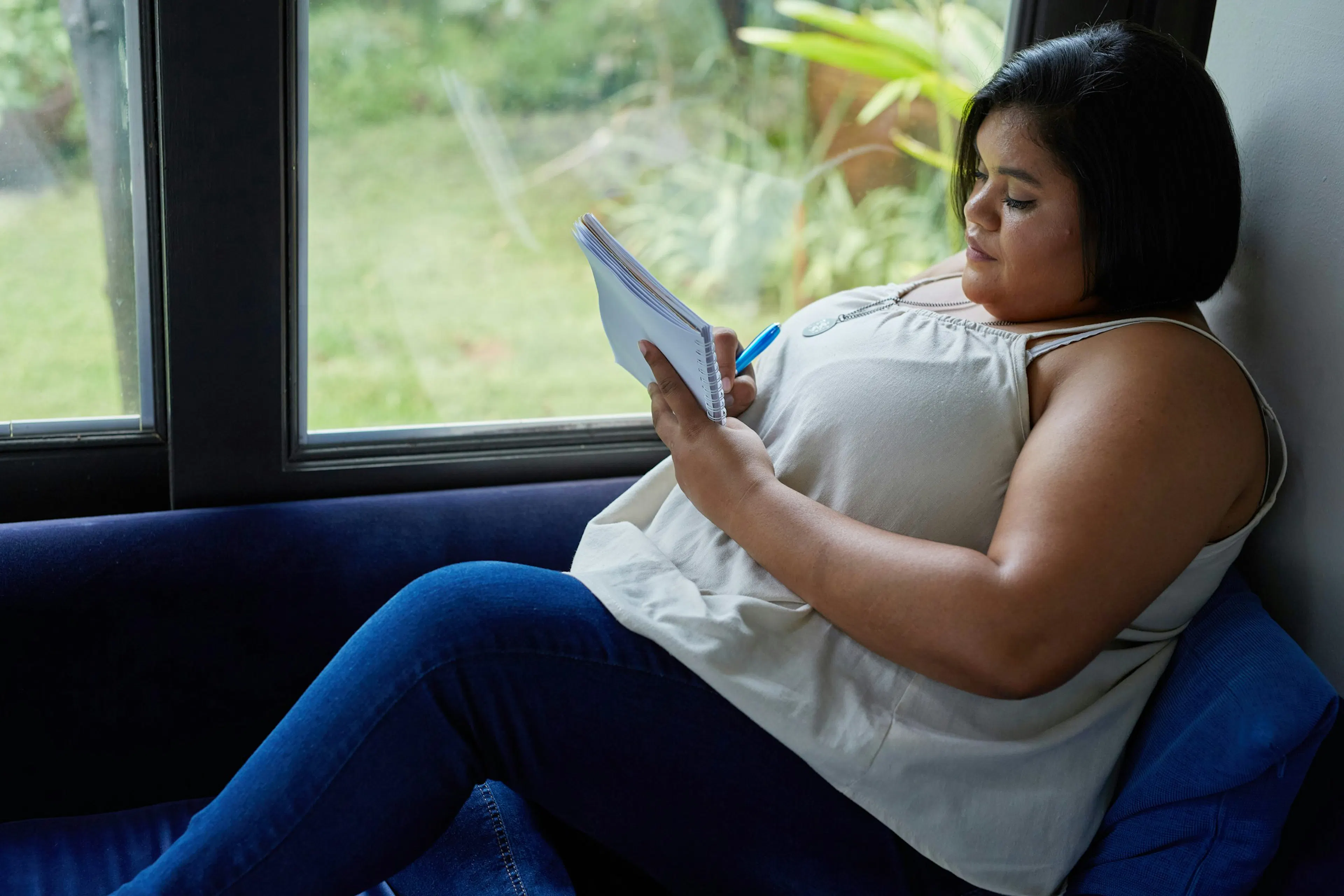 A lady on weight loss medication
