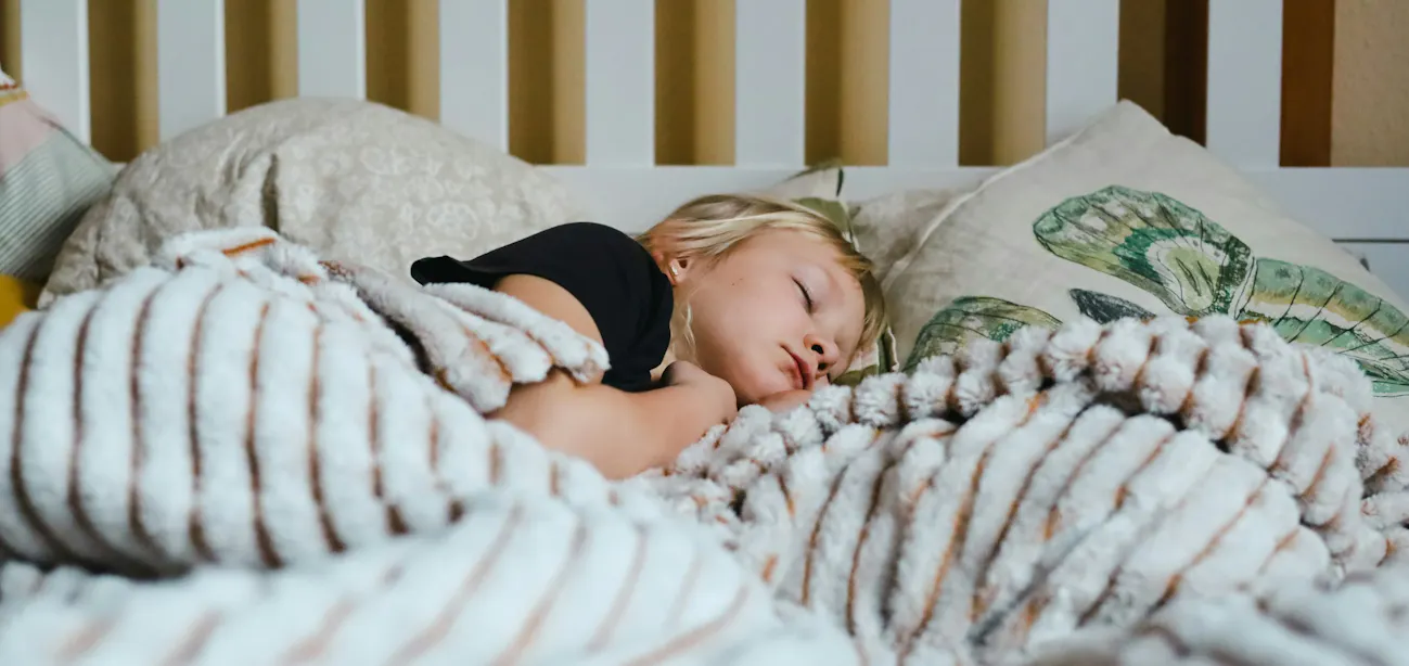 Person entering deep sleep phase at night