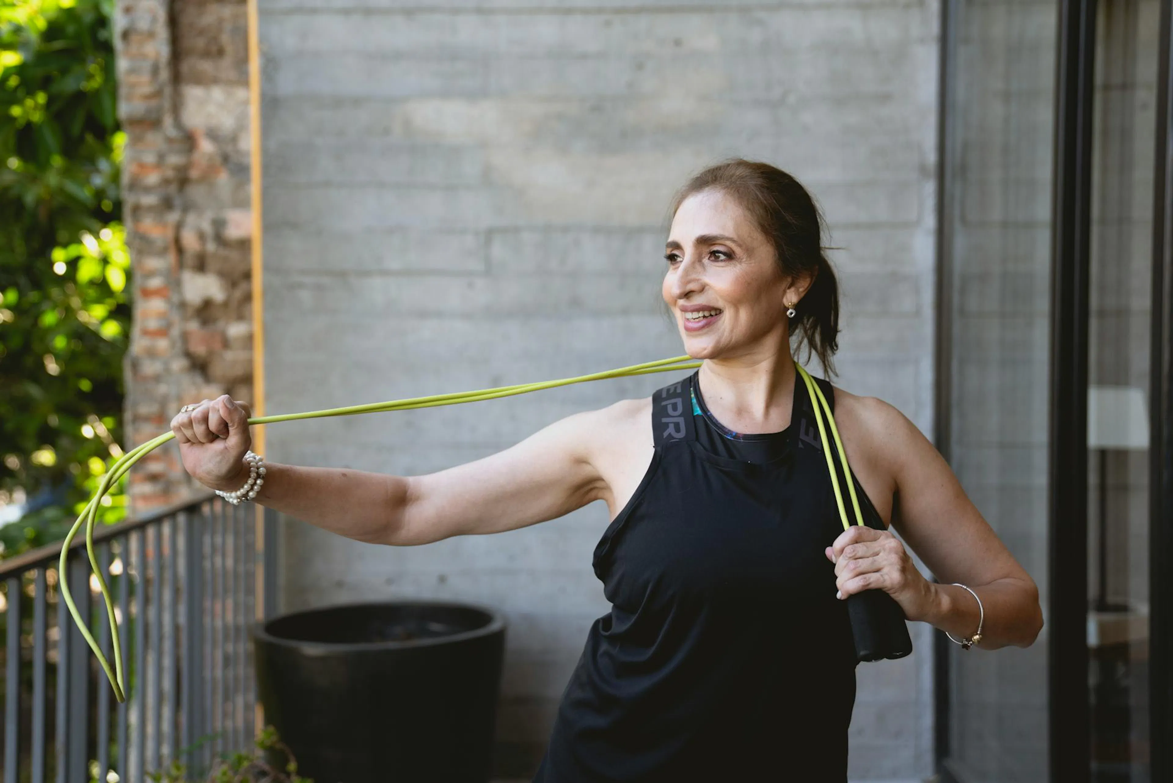 Healthy middle-aged woman