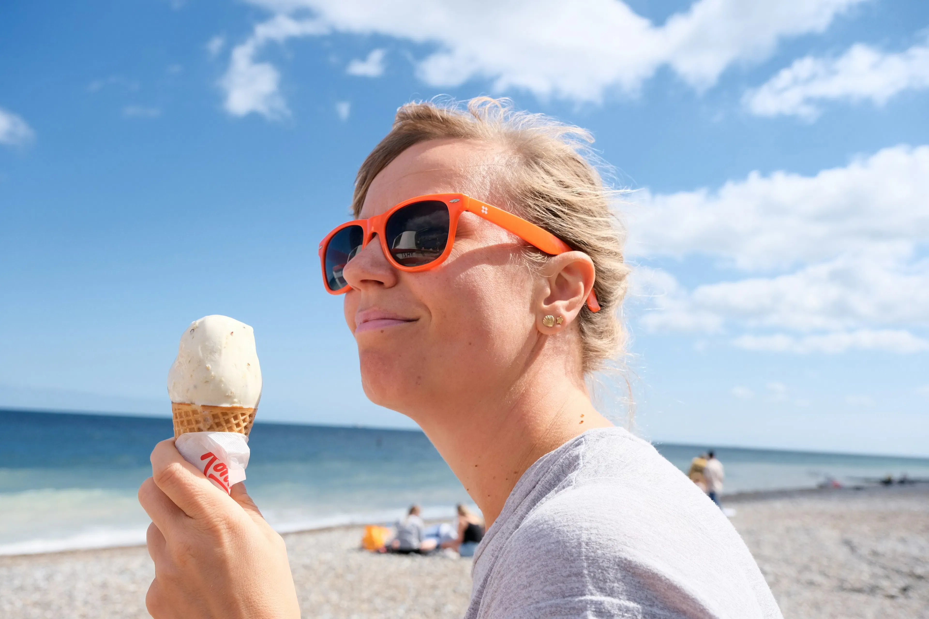 A diabetic person having a low-carb ice cream