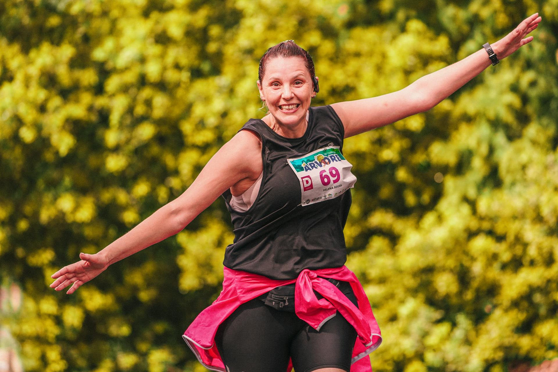Healthy adult exercising with enhanced energy from NAD+ supplements