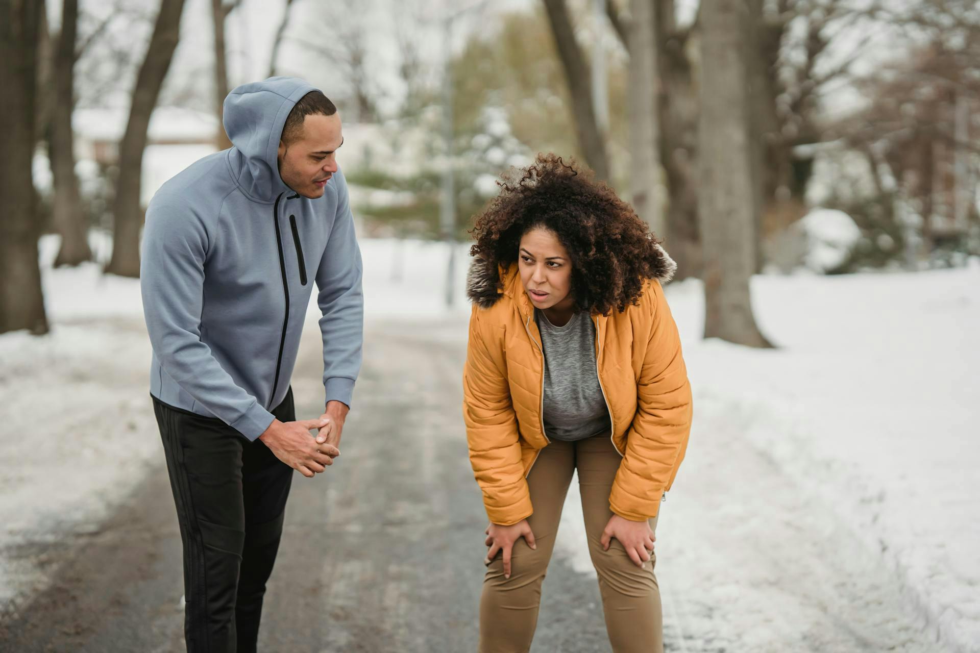 Couple working to lose weight together