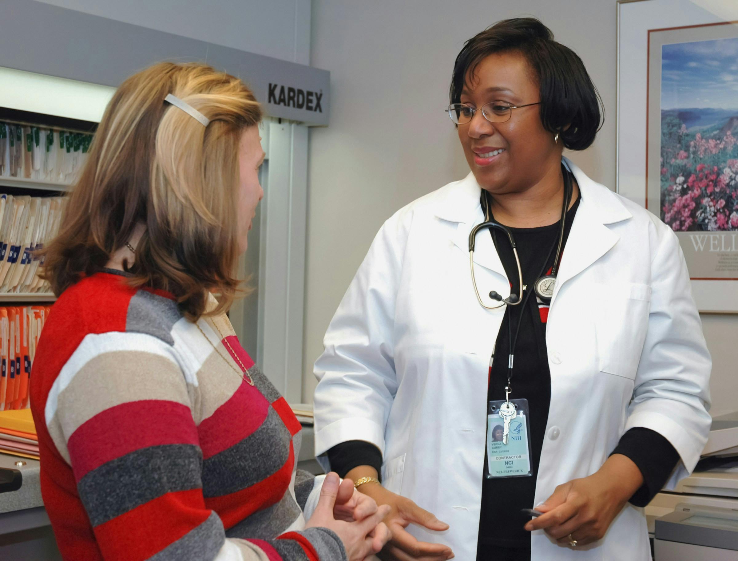 A doctor advising a patient on how to improve her free testosterone