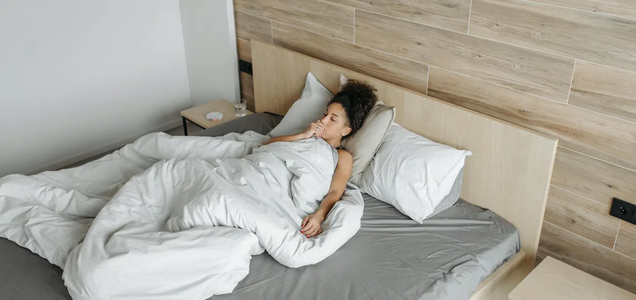 A person struggling with Sleep apnea