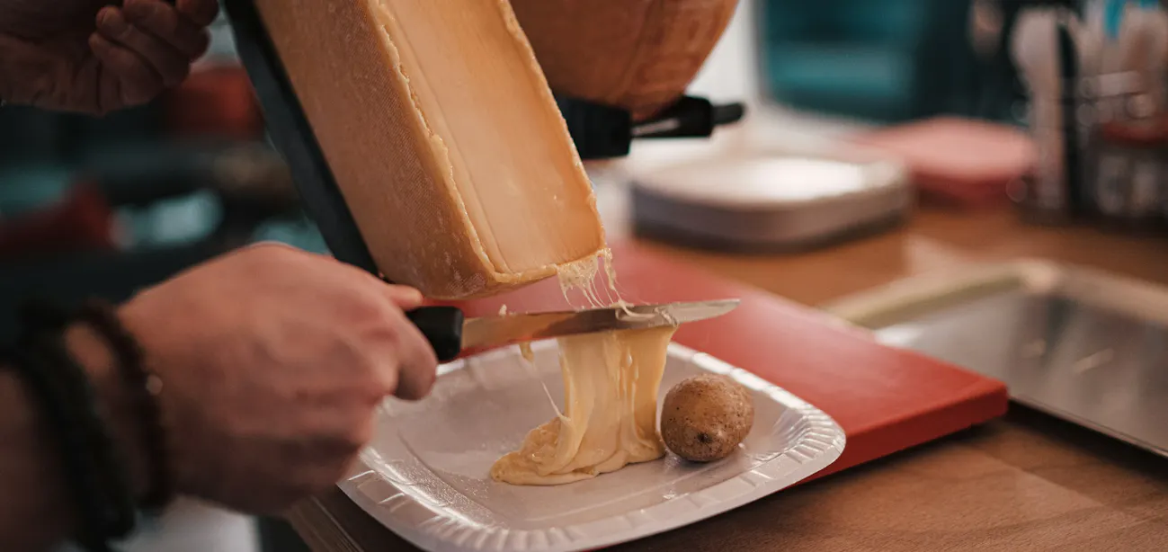 Low-fat cheeses on a wooden board for weight loss