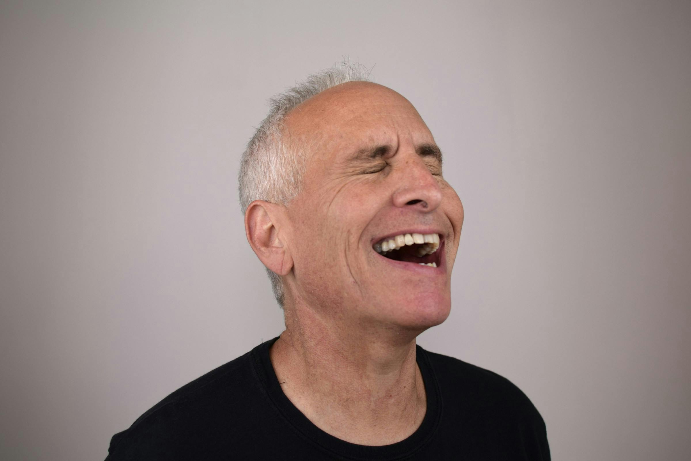 A man feeling happy