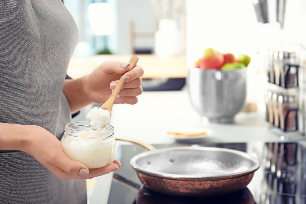 A person Coconut oil as a natural source of MCTs