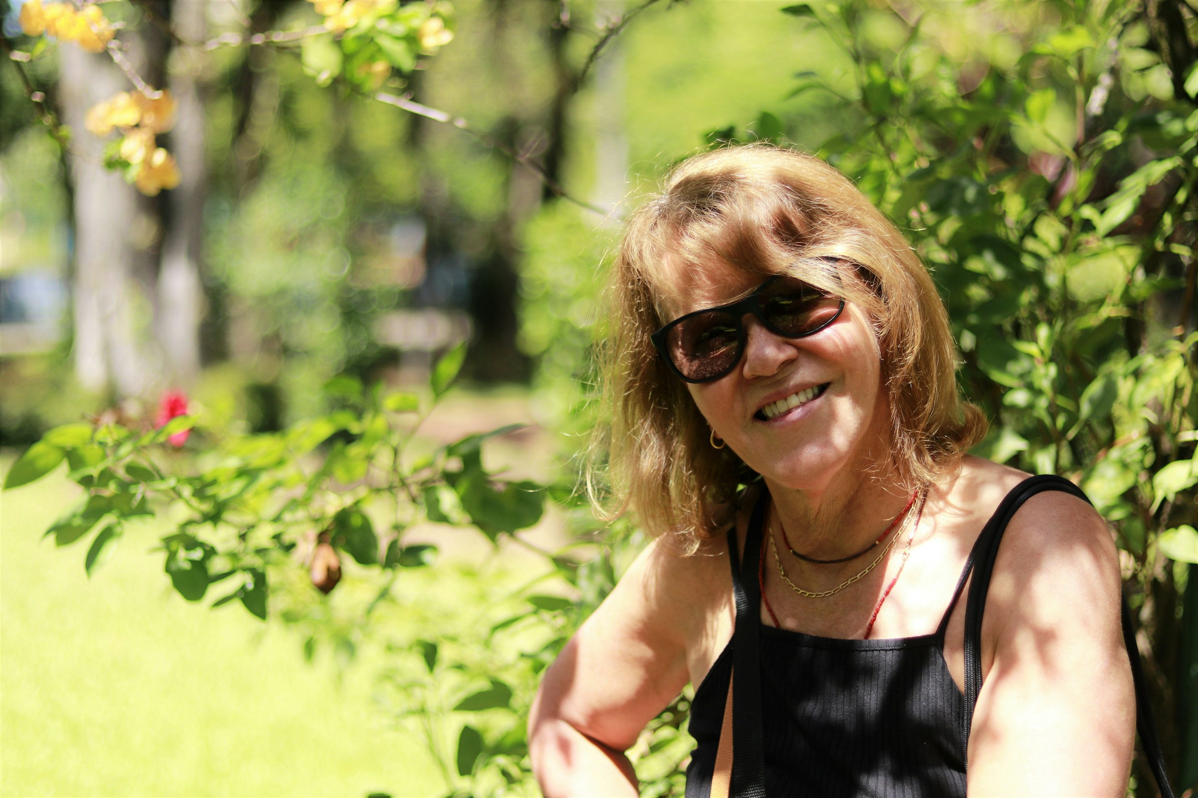 A woman in her 50s enjoying summer 