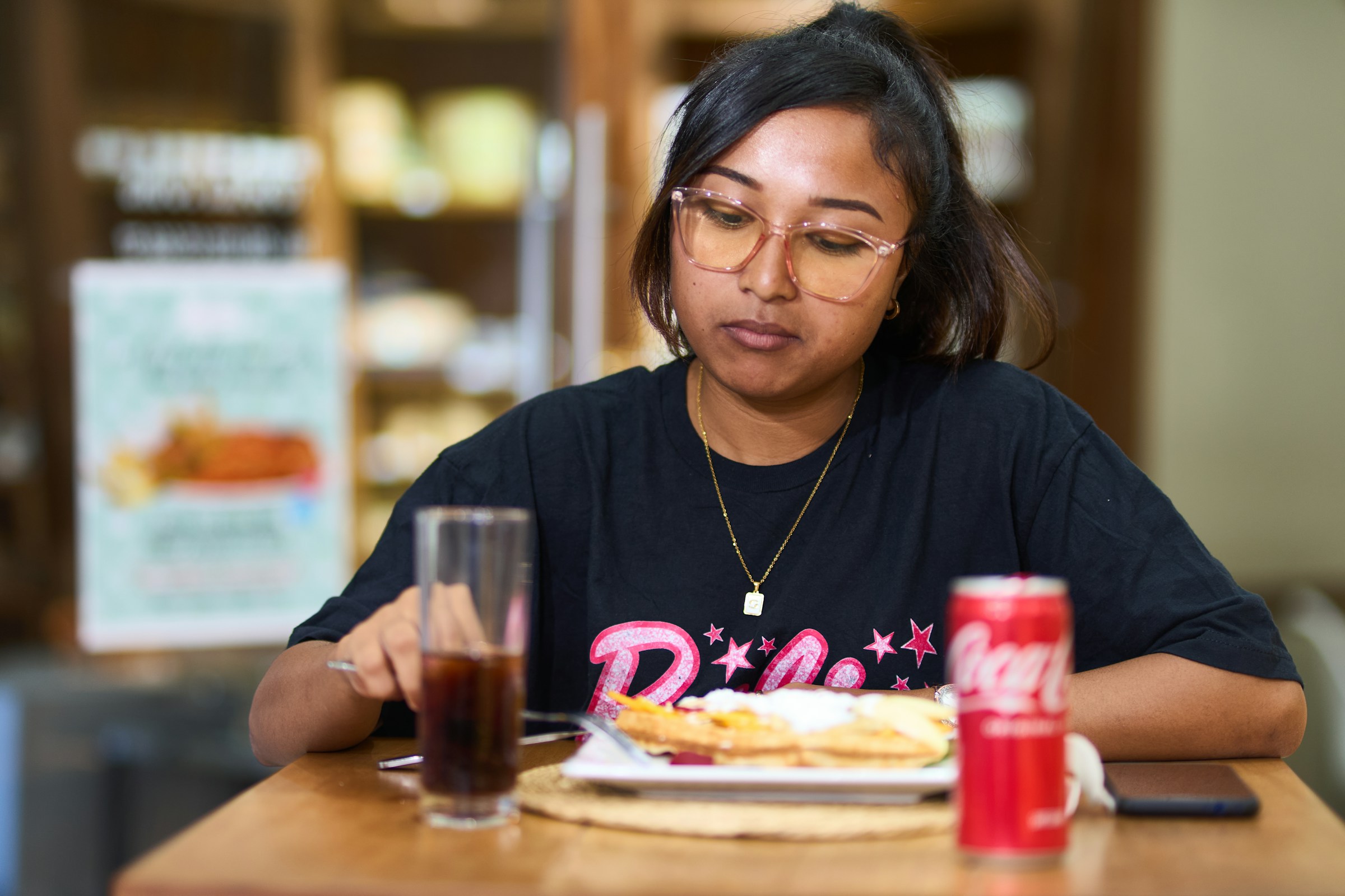 Young lady wondering why she is not losing weight despite eating lesser