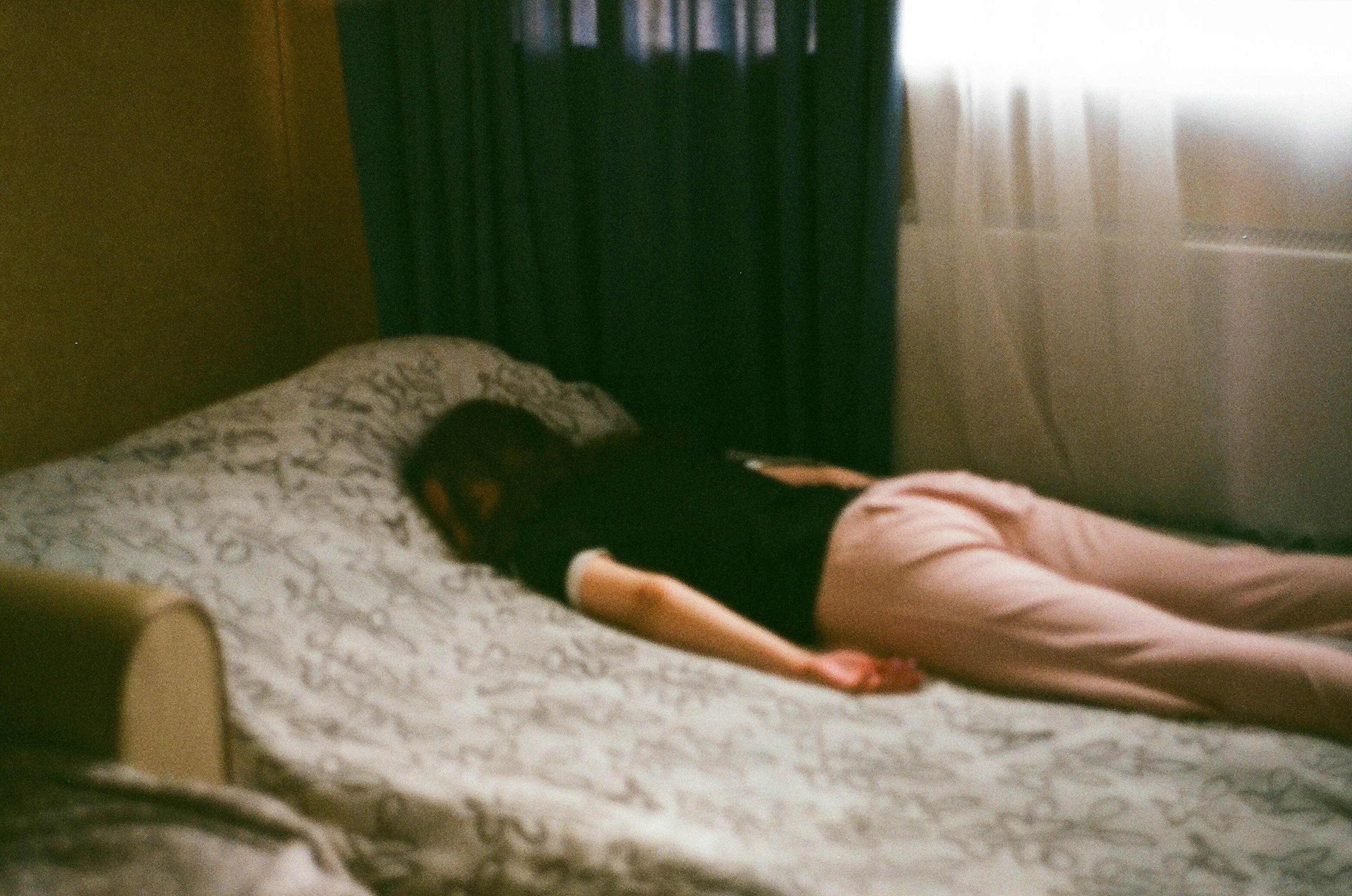 Someone feeling groggy after a full night's sleep