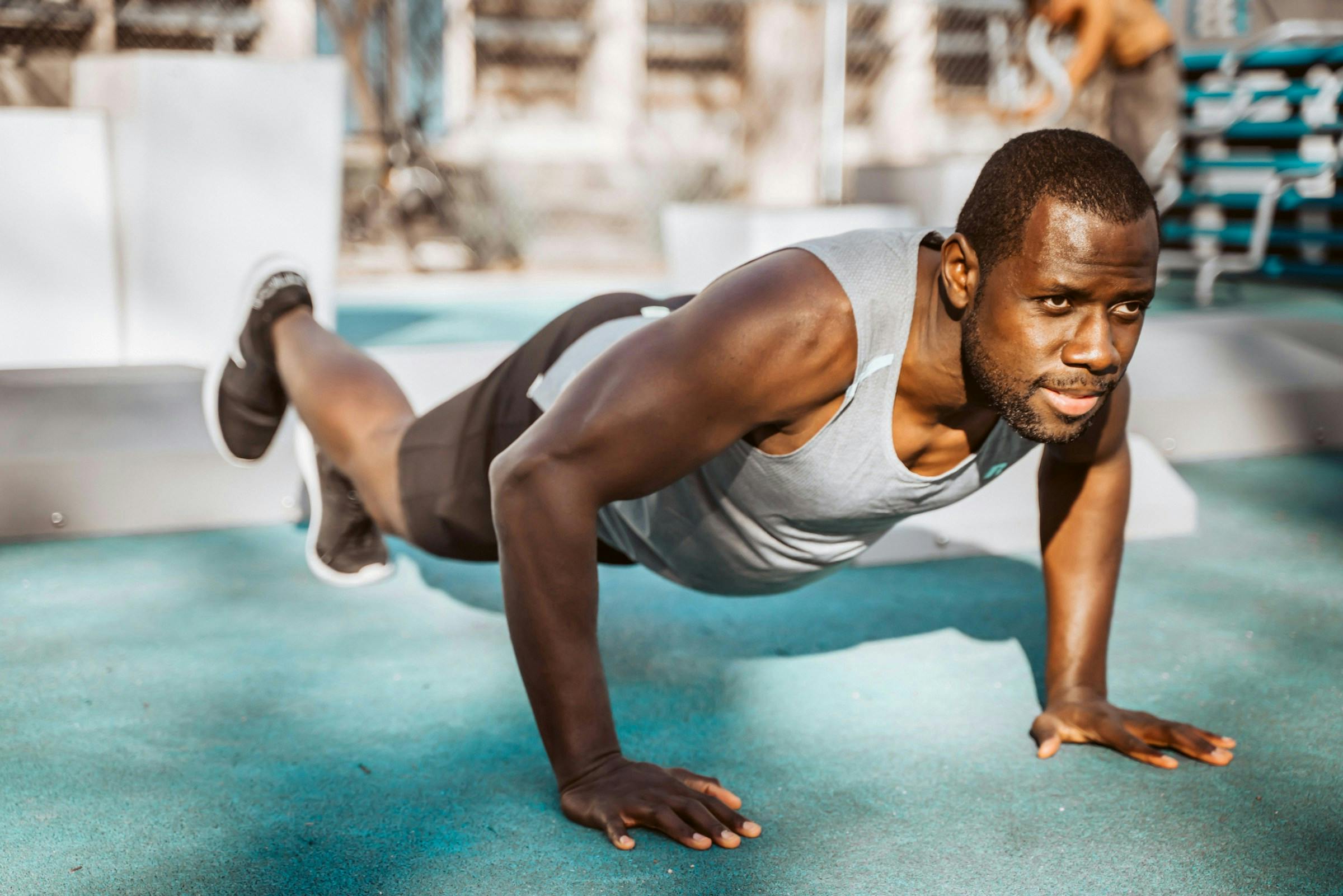 A man exercising to boost testosterone
