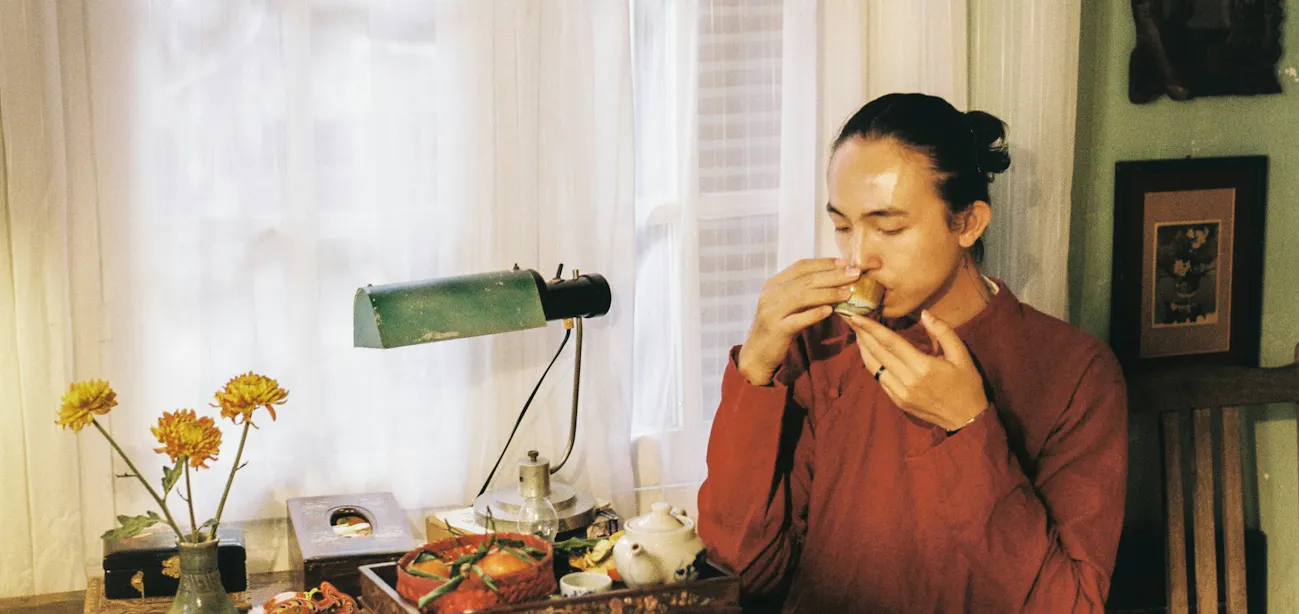 A young man taking electrolytes during a 4-day fast