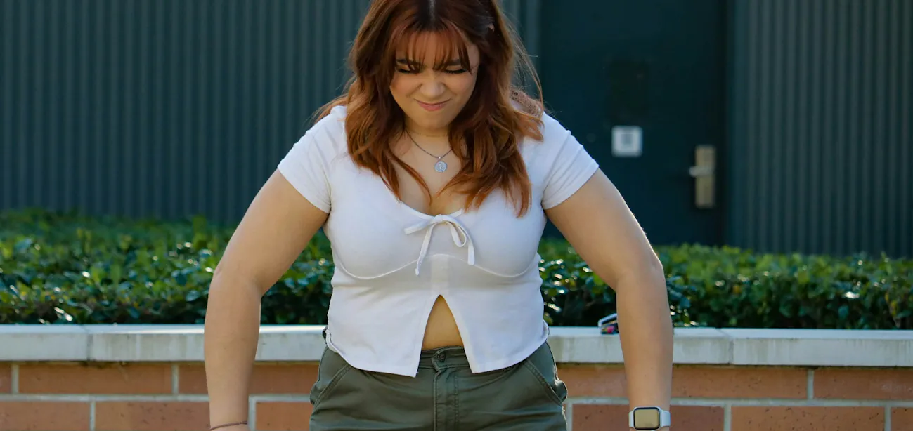 A lady in a weight loss journey