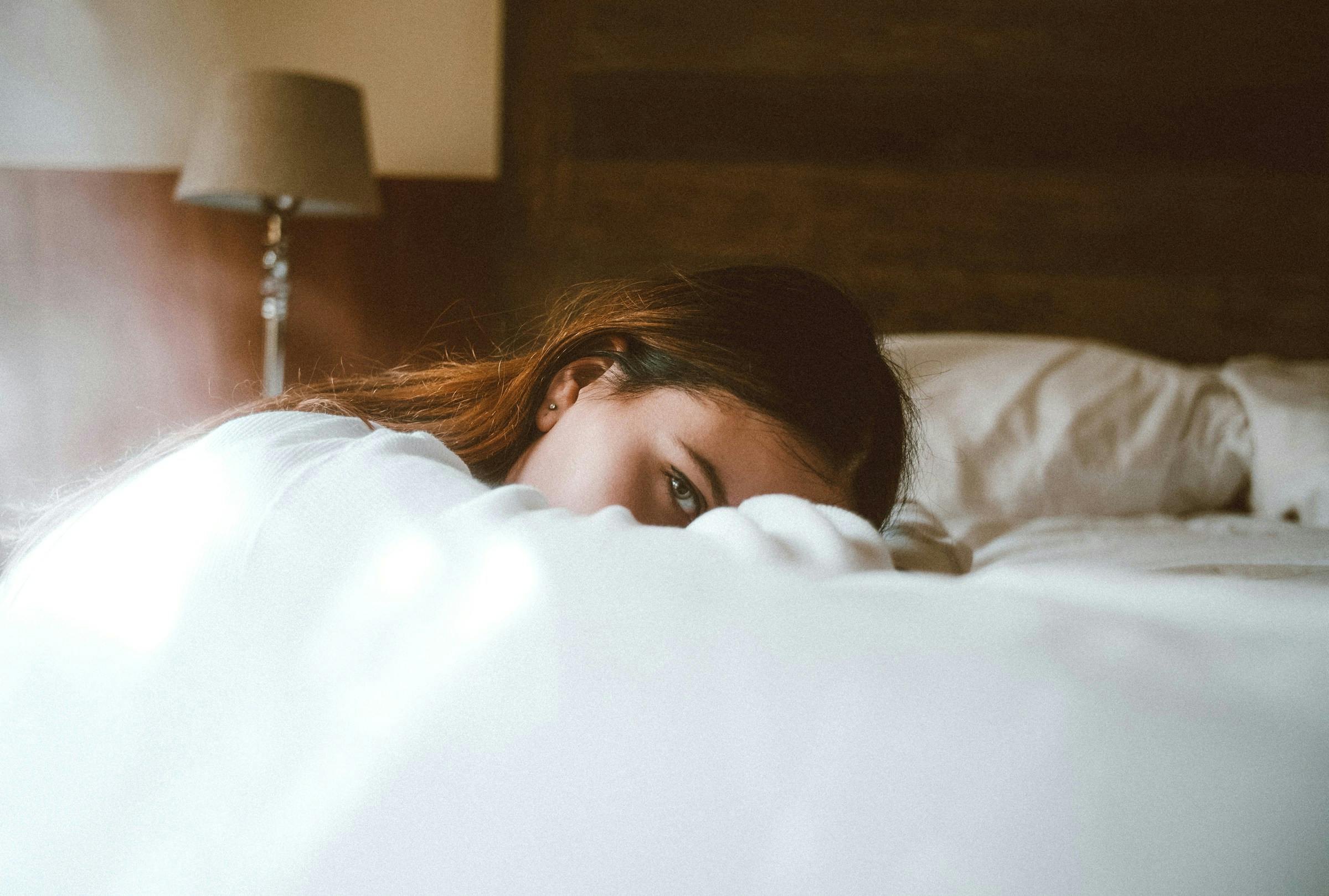 Lady craving junk food after poor night sleep