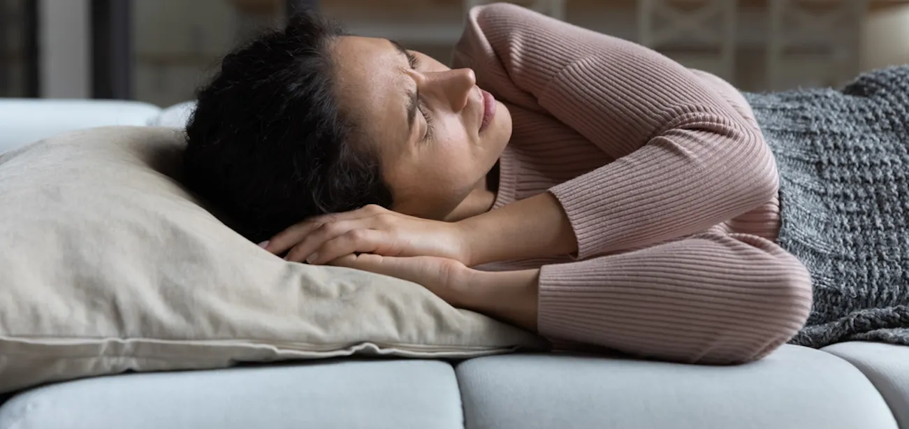A lady experiencing sleep paralysis demon