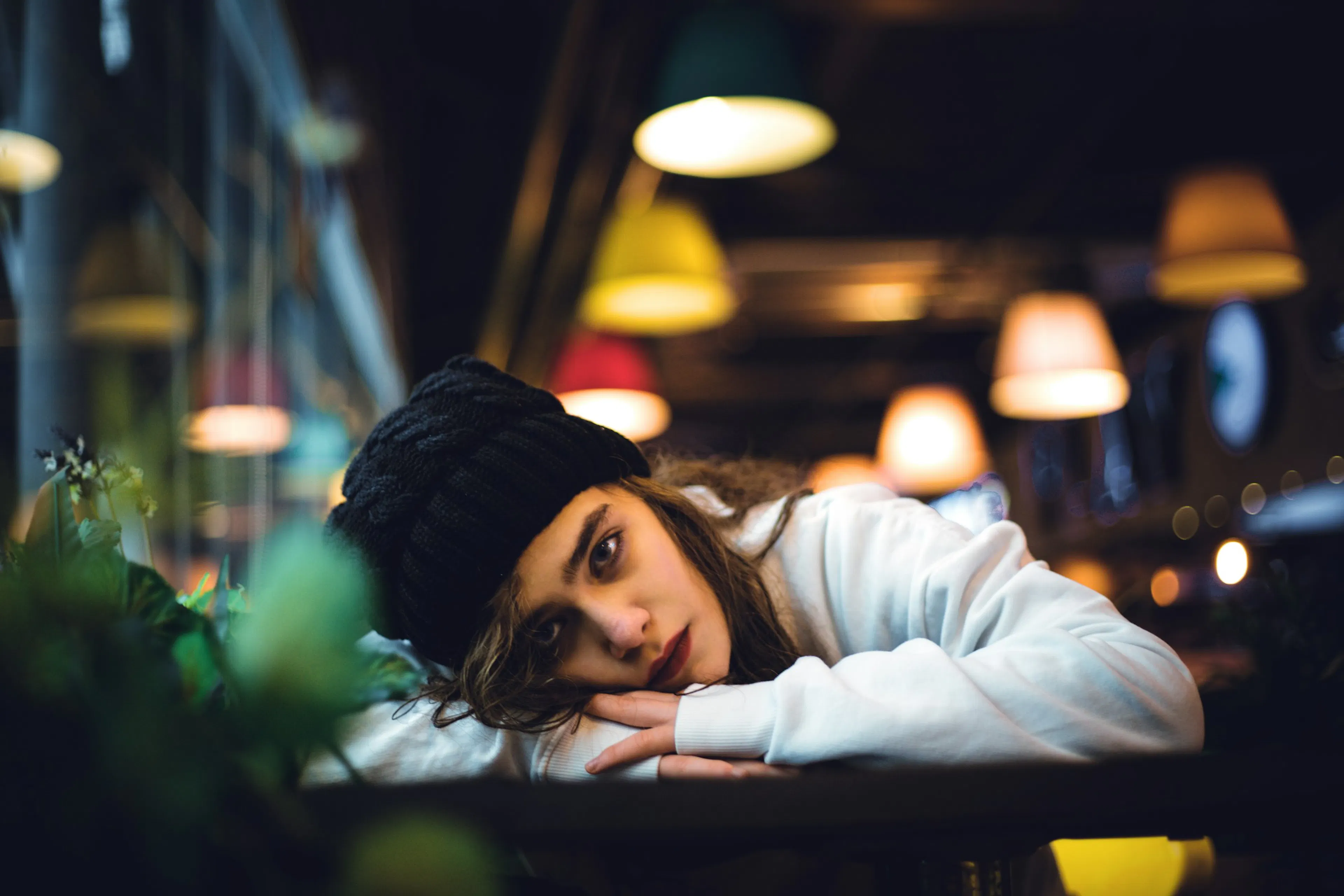 A lady struggling to fall asleep