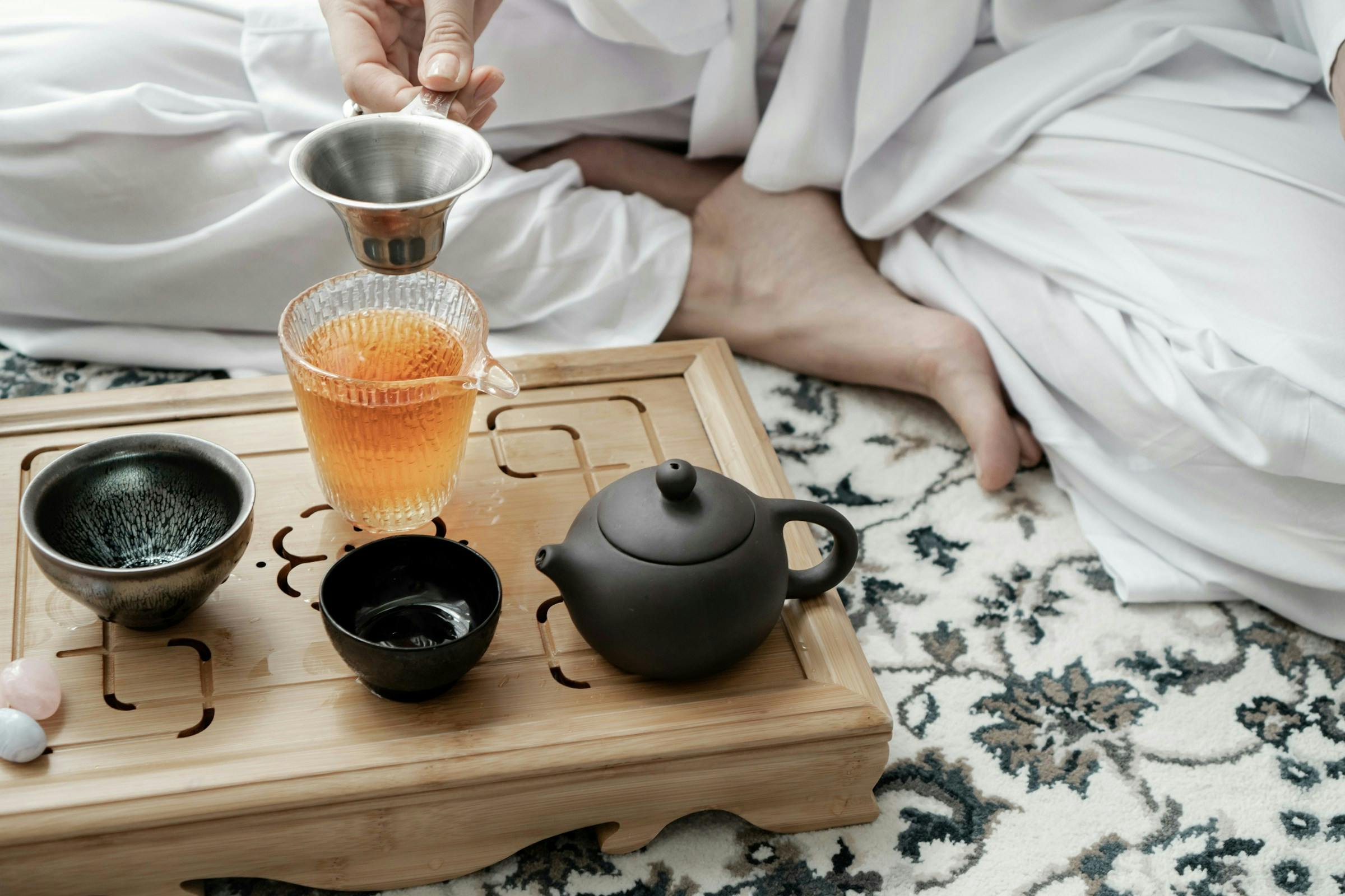 Person making a natural sleep aid tea