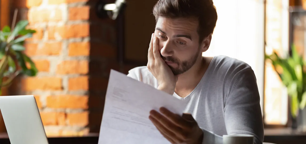 Someone reviewing cholesterol test results