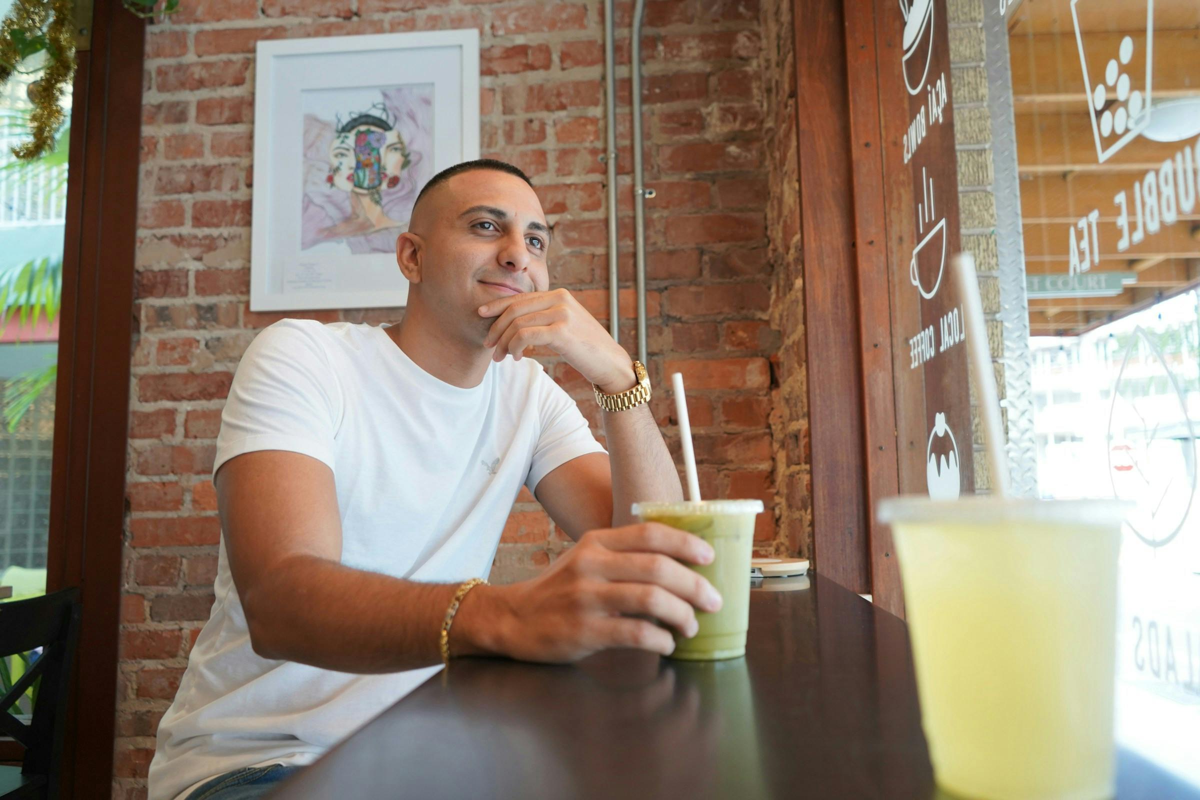Person taking a healthy drink
