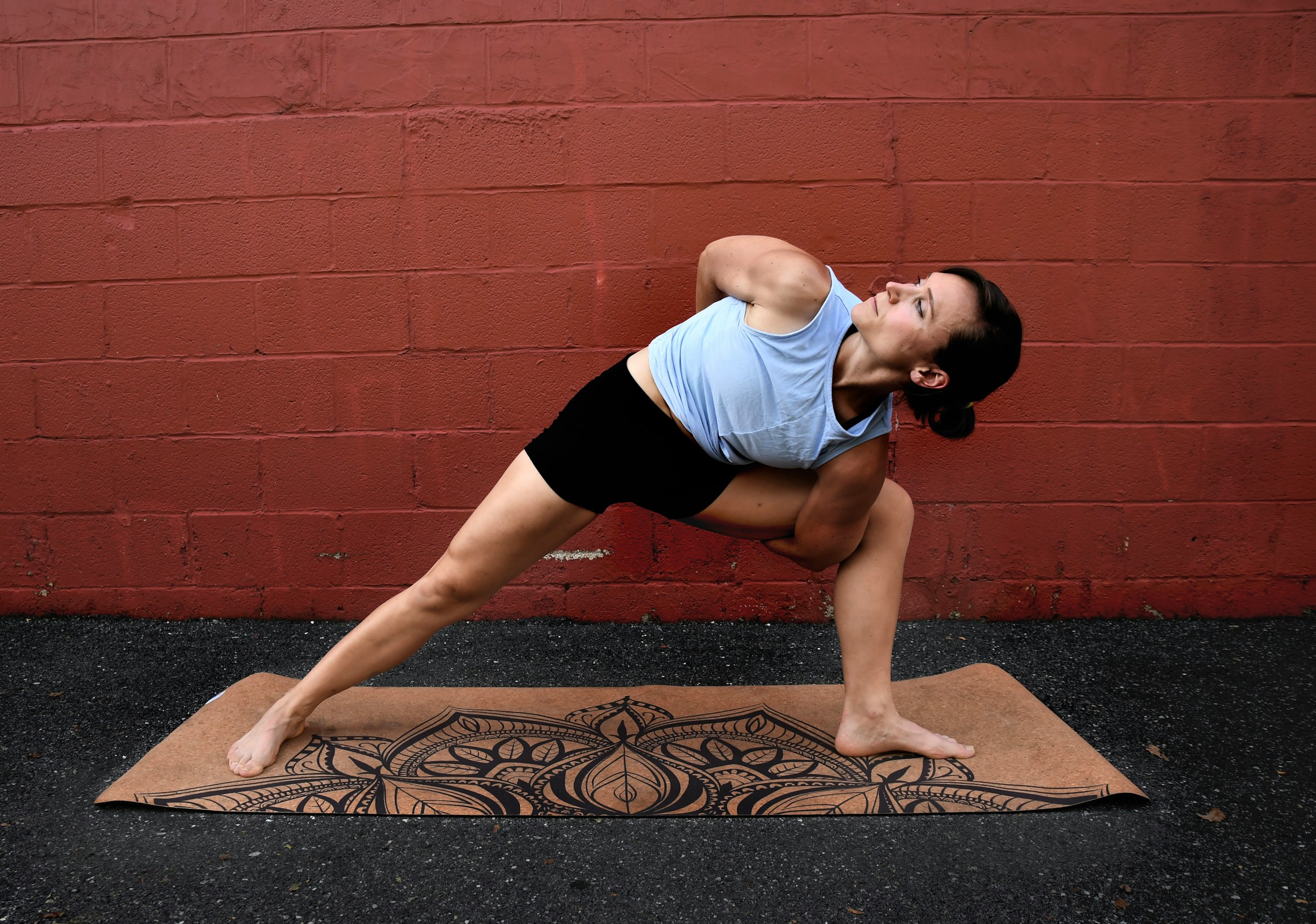Person doing healthy keystone habits like exercise