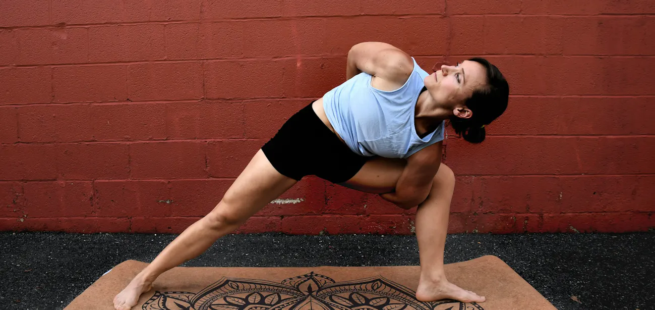 Person doing healthy keystone habits like exercise