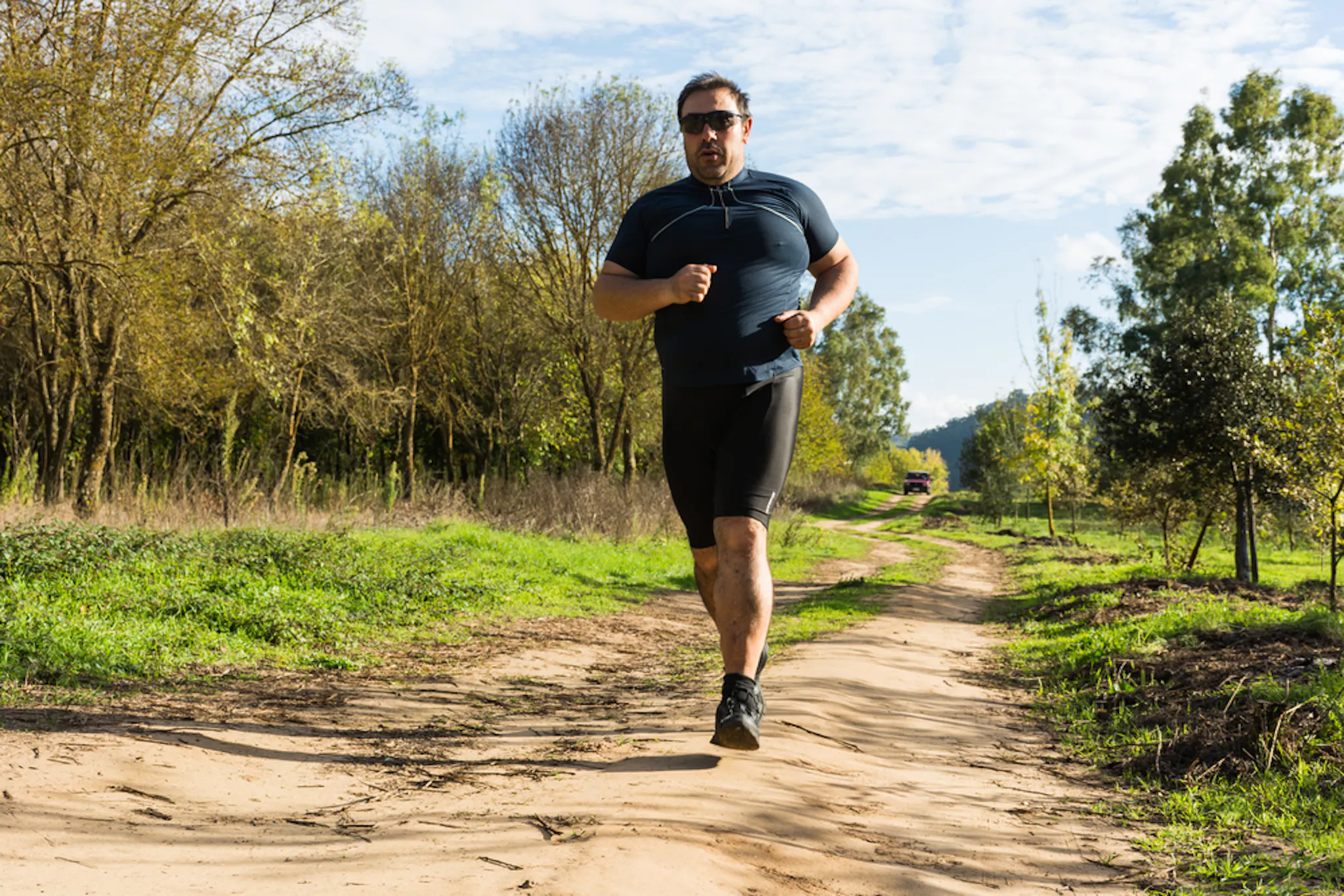 A person running to reduce visceral fat