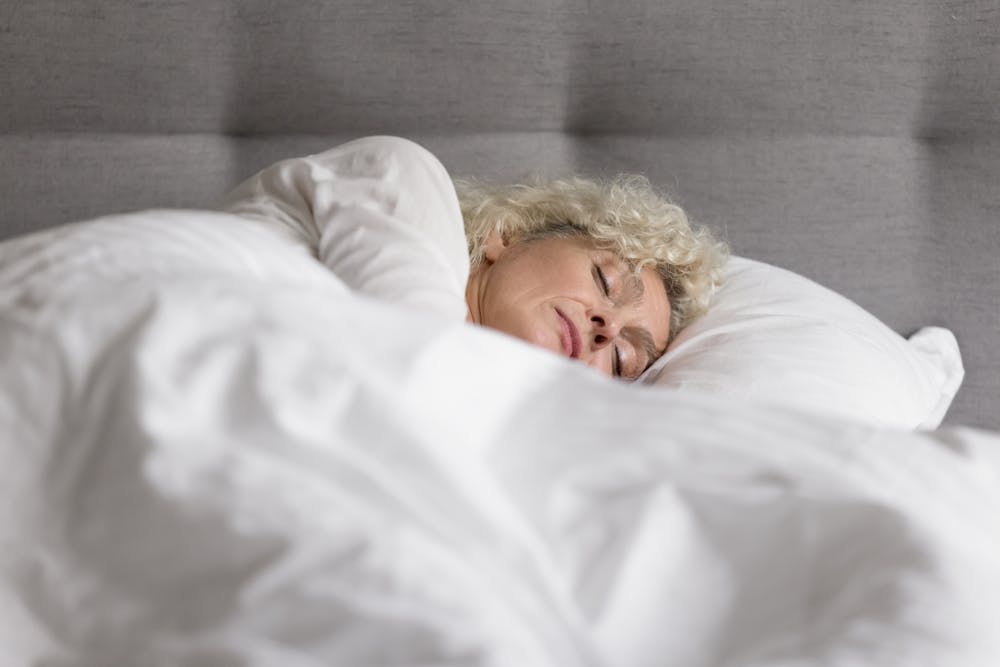 A person having a quality sleep