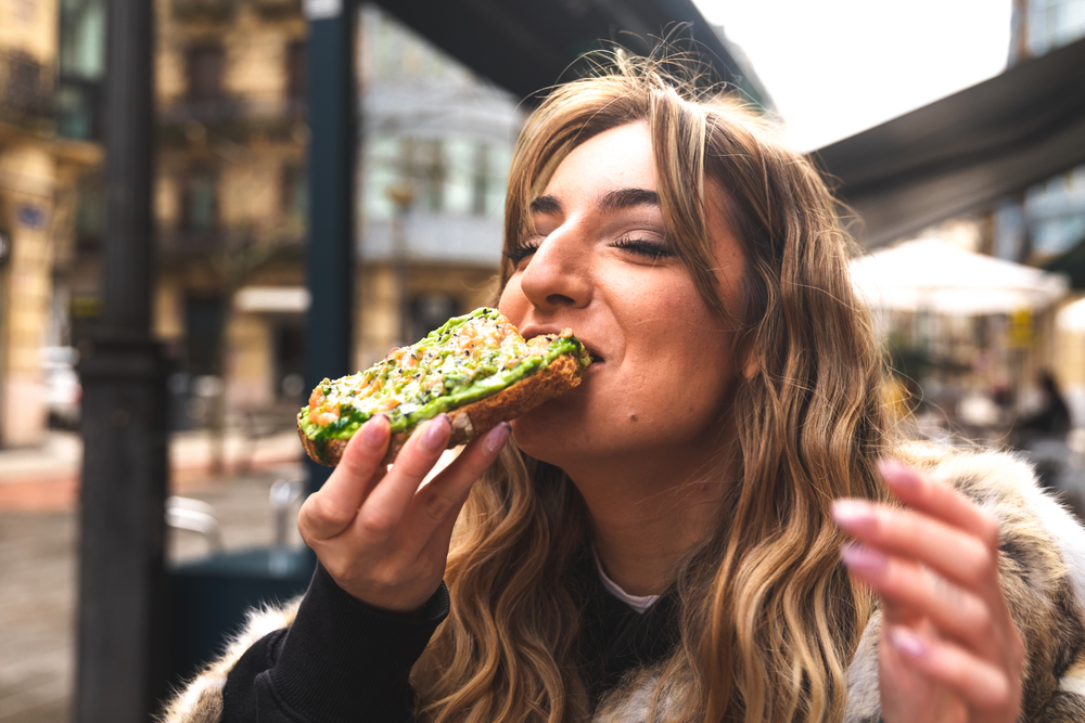 A lady taking avocado for type 2 diabetes