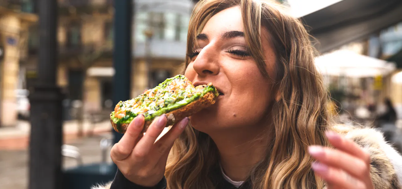 A lady taking avocado for type 2 diabetes