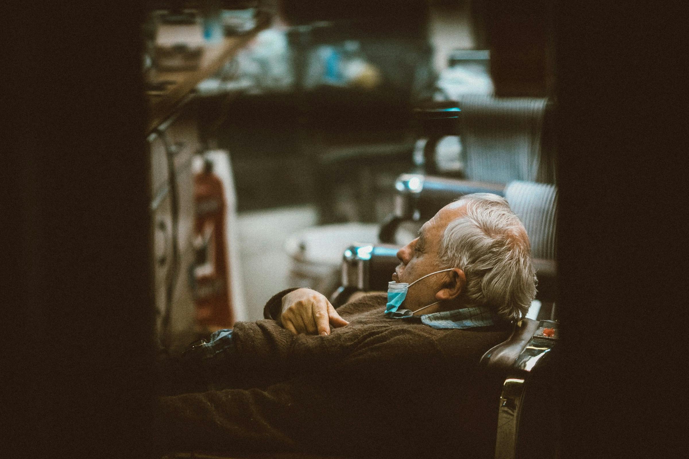 A shift worker taking a nap