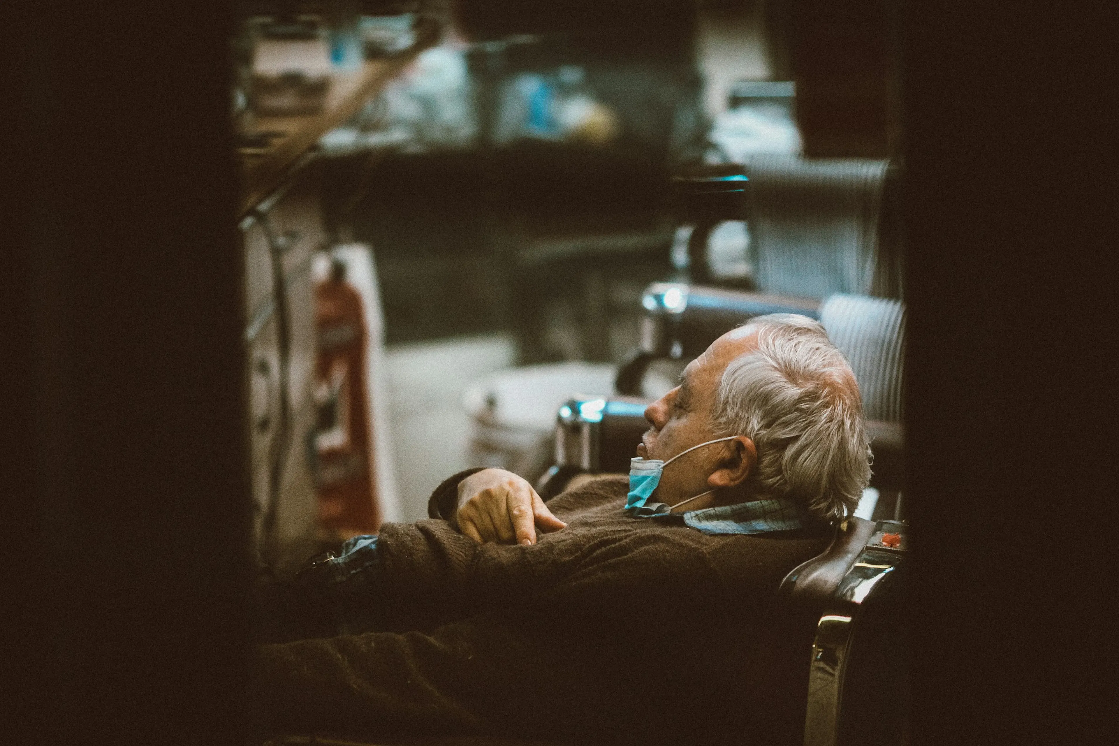 A shift worker taking a nap