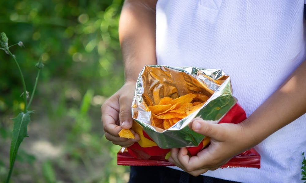 Packaged chips packed with sodium