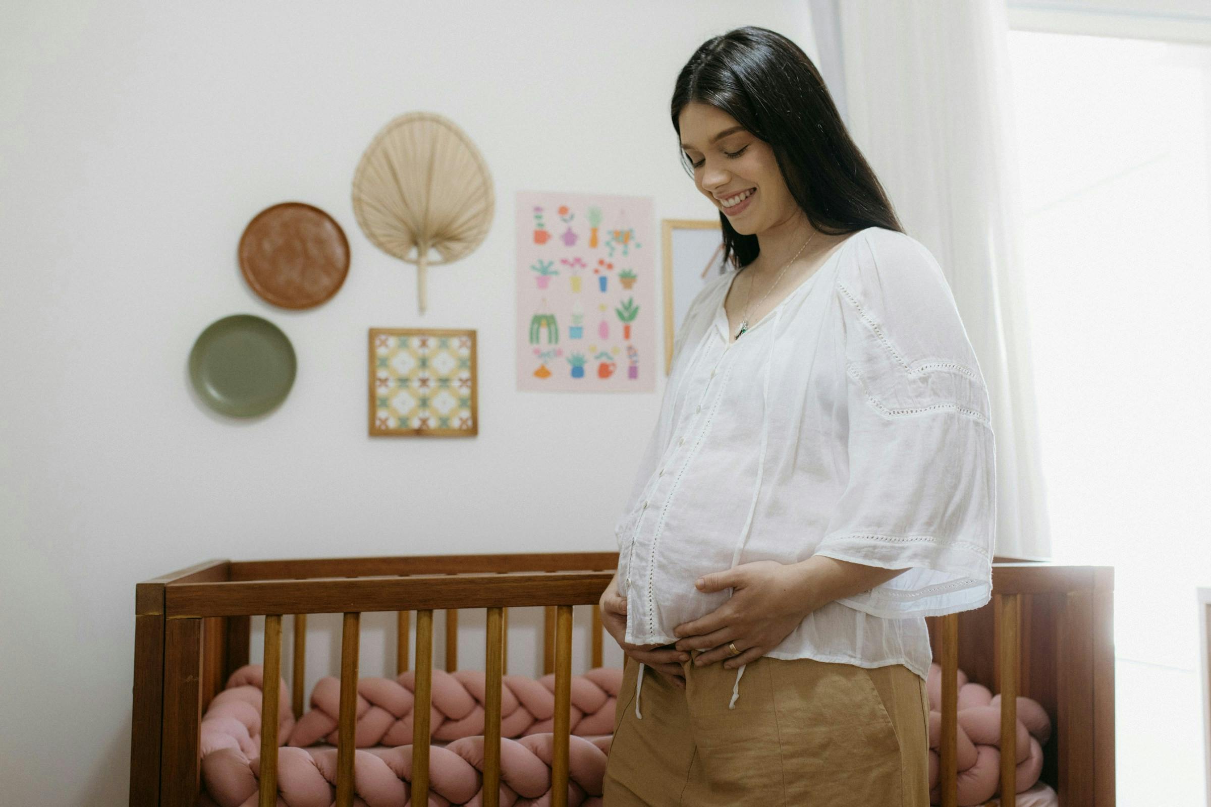 A pregnant woman receiving ferritin