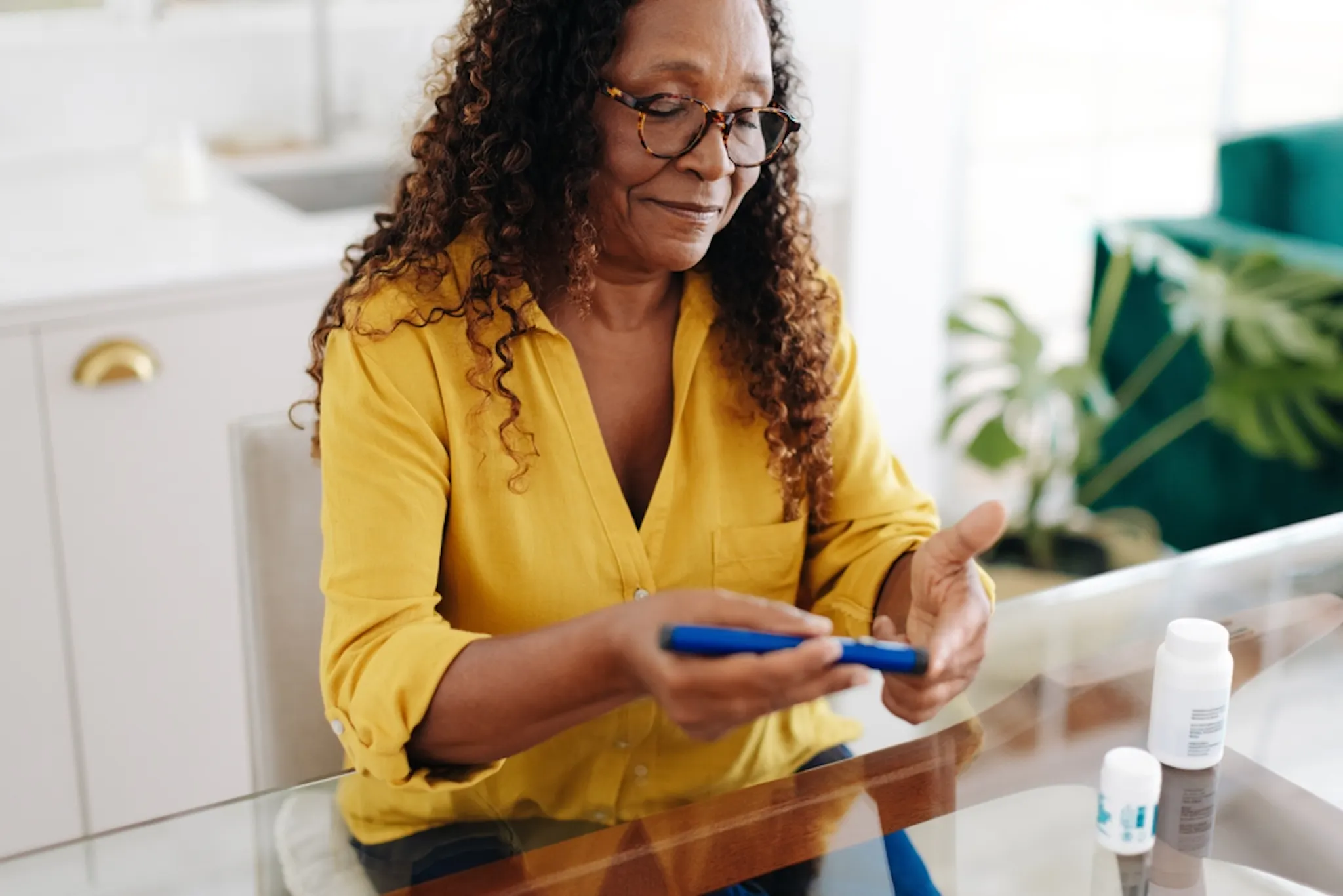 woman managing hormonal and metabolic changes during menopause with GLP-1 medications