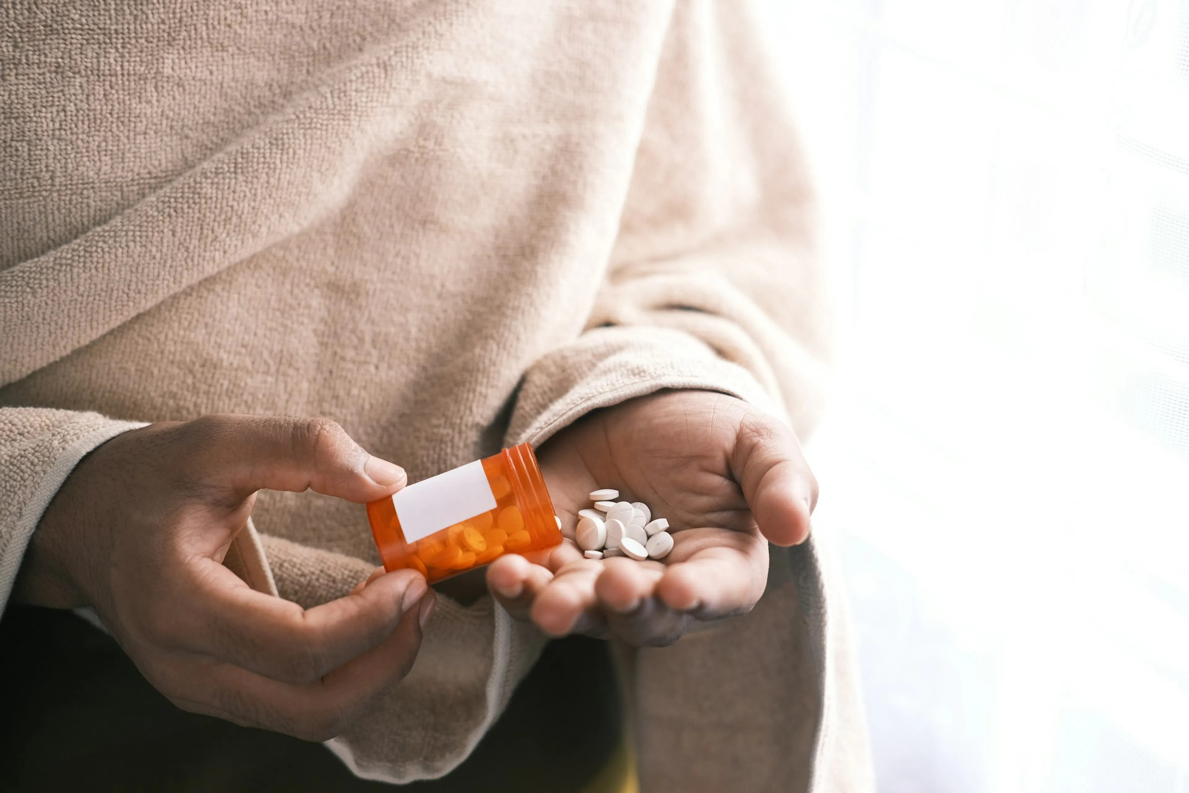 Man taking zinc for testosterone