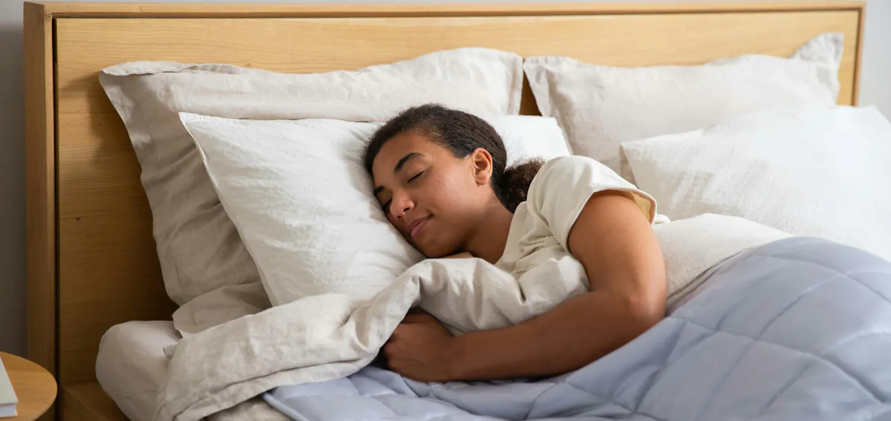 A person going through the REM sleep cycle stage