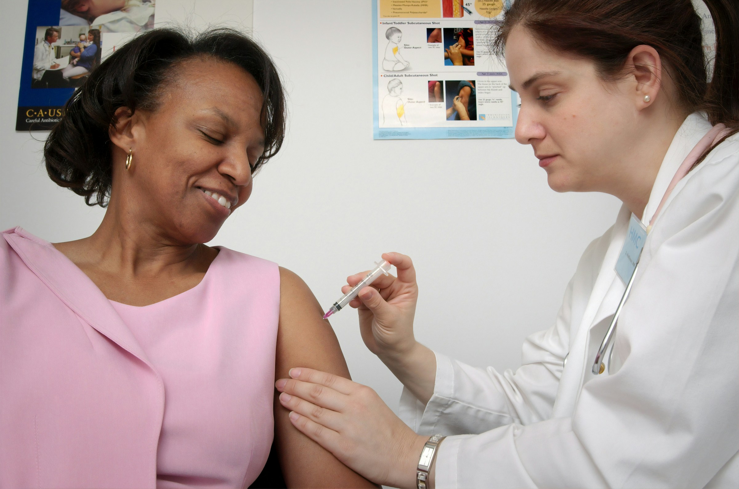 Woman taking Sermorelin injection